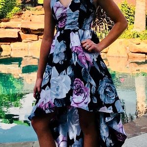 Sequin Hearts High/Low formal Size 3